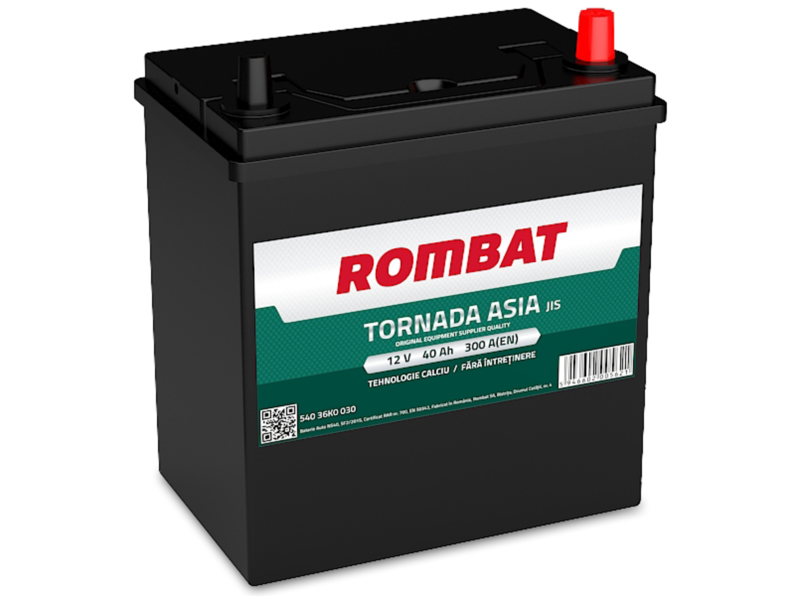 rod chorus perish Baterie auto Rombat Tornada Asia 12 V - 40 Ah :: Fado Trade